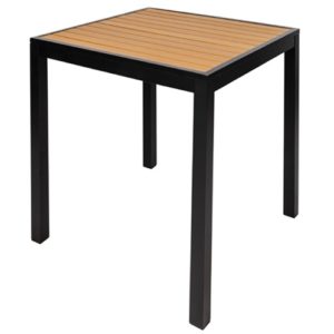 BFM Longport 4-Leg Bar Height Bolt-Down Table 32x48 Silver Frame